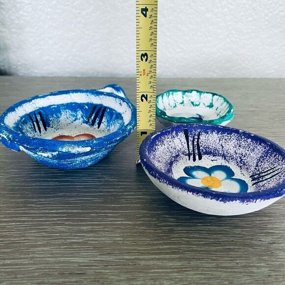 Mexican Pottery Handmade Nesting Bowls Decor Set - Picture 2 of 5